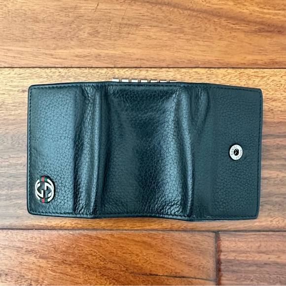 Authentic Vintage Gucci Black Leather Key Case & Card Holder - Picture 5 of 13